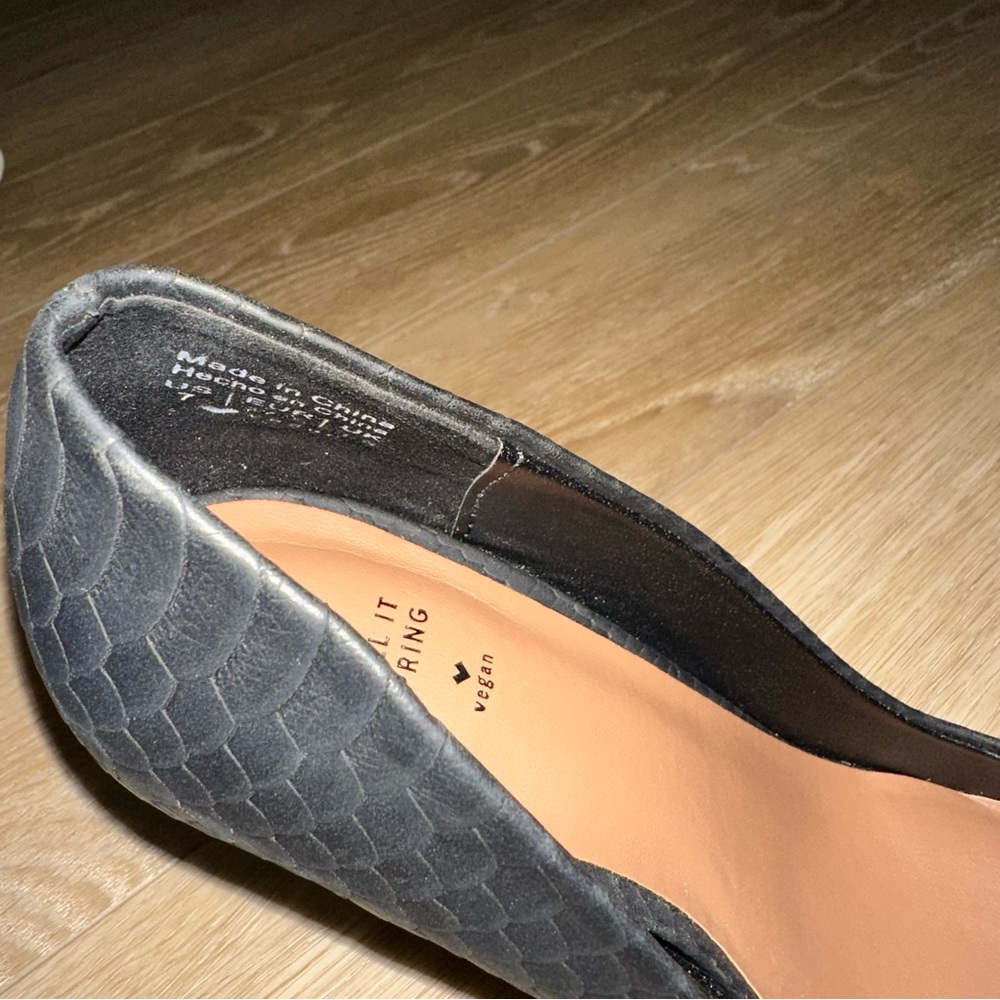 Call It Spring Black Patterned Heels - Picture 3 of 3